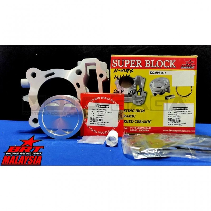 BRT Racing Big Bore Cylinder Kit - 63mm (183cc) - Yamaha R15V3/MT-15/NVX/NMAX/T155 (VVA)