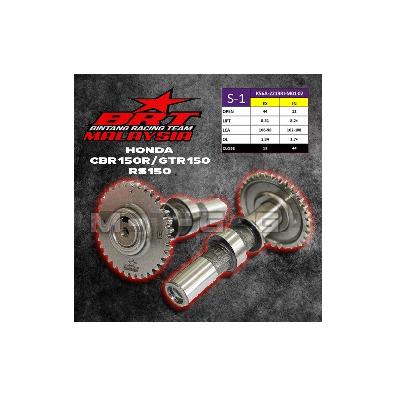 BRT Racing Camshaft (S1) - Honda CBR150R/CB125R/ Winner/Sonic/GTR150/RS150R