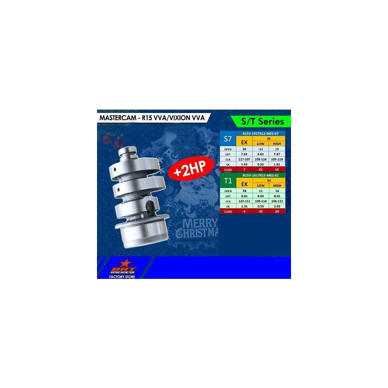 BRT Racing Camshaft (S7) - Yamaha R15V3/MT-15/NVX/NMAX/T155 (VVA)