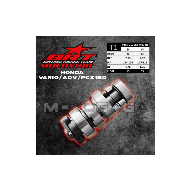 BRT Racing Camshaft (T1) - Honda ADV150/Vario/Click/PCX 125/150
