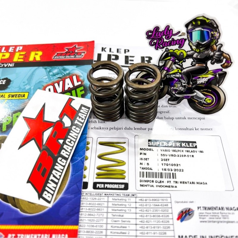 BRT Racing Oval Valve Springs - Honda ADV/PCX/Vario/SH/Click/Lead 125/150