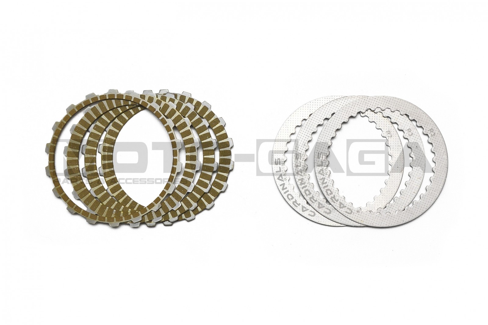 Cardinals Racing Clutch Pads W/Aluminum Friction Plates - Yamaha LC135/Jupiter MX/Crypton X/Spark/Exciter/sniper/T135 (4-speed)