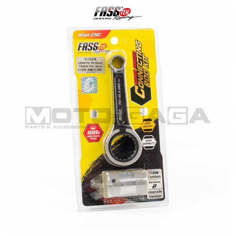 Fasstek Forged Connecting Rod Kit (14X35X98.5L)(-1.5mm) - Yamaha YZF-R15 V1 V2/Fz150i Vixion/ MT-15/R125/M-Slaz/ LC135/Y15ZR/JupiterMX T150
