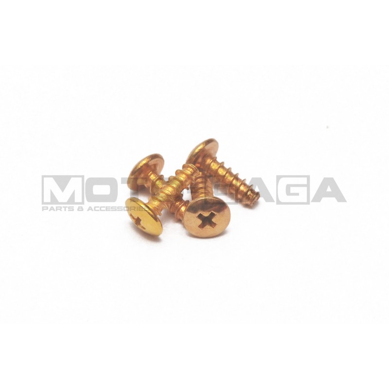 (Gold) Dress Up Screws - M5x15mm (Self Tapping)