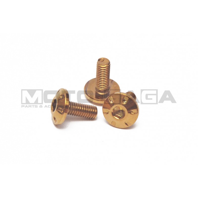 (Gold/Rainbow) Dress Up Button Screw - M6x16mm