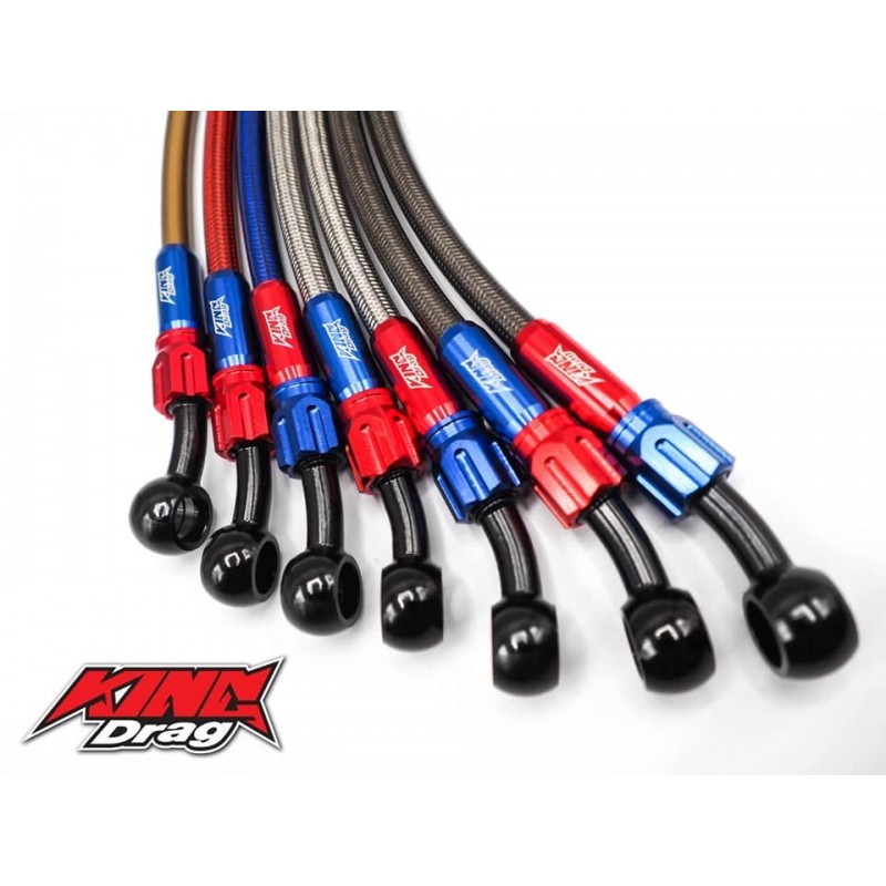 King Drag Braided Steel Brake Hose - 60cm
