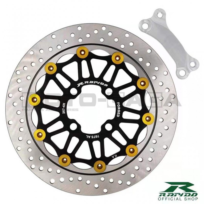 Rapido Forged Alloy Floating Brake Disc (F) 267mm - Yamaha T135 Jupiter MX/Crypton X/Spark/Exciter/Sniper/LC135