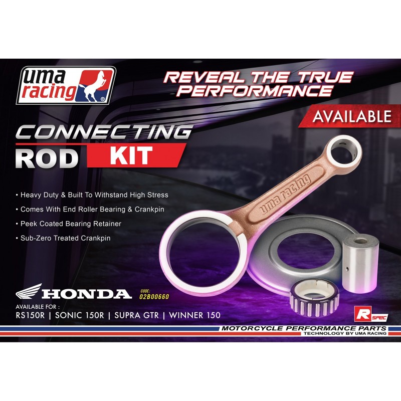 UMA Racing Connecting Rod Kit - Honda CBR150/CB150R (2016-)/CB125R (2021)/ RS150R/Winner/Sonic (2016)